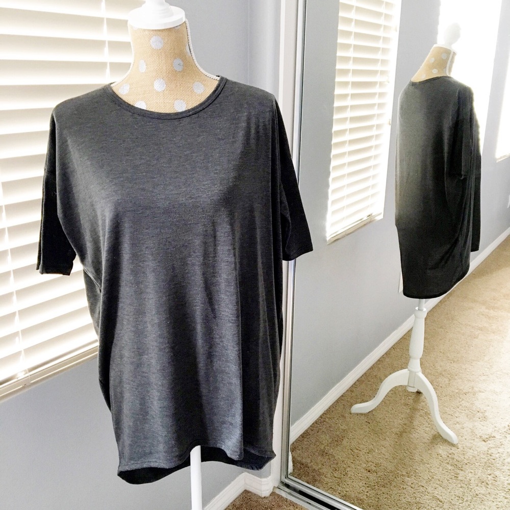 LuLaRoe Charcoal Gray Irma Tunic